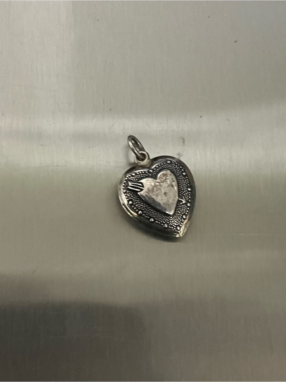 Sterling Silver Heart Locket Pendant - Silver